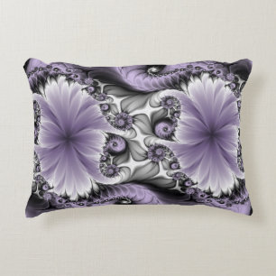 Coussins Décoratifs Illusion de lilas Art fractal floral abstrait Fant