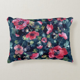 Coussins Décoratifs Illustration aquarelle. Motif sans couture. Bouque