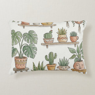 Coussins Décoratifs Illustration botanique, décoration murale, Cadeau
