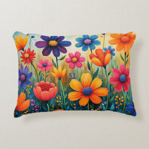 Coussins Décoratifs Illustration d'art folklorique floral