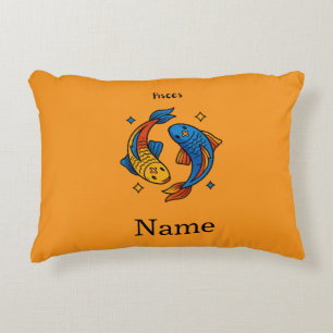 Coussins Décoratifs Illustration de poisson de dessin animé du signe z