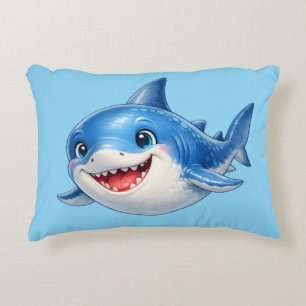 Coussins Décoratifs Illustration de requin mignon aux grands yeux Anim