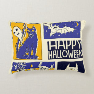 Coussins Décoratifs Illustration d'Halloween du livre de bande dessiné