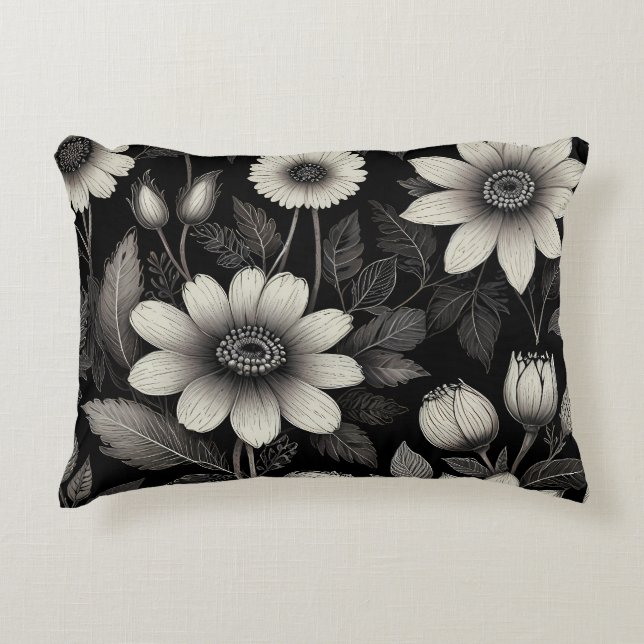 Coussins Décoratifs Illustration graphique Doodle Black & White (Devant)