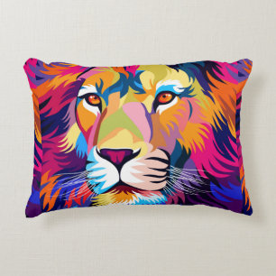 Coussins Décoratifs illustrations colorées, lion, design simple - vi
