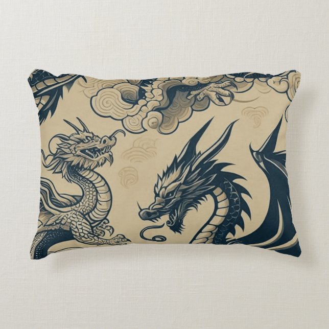 Coussins Décoratifs Imaginaire Dragons antiques (Devant)
