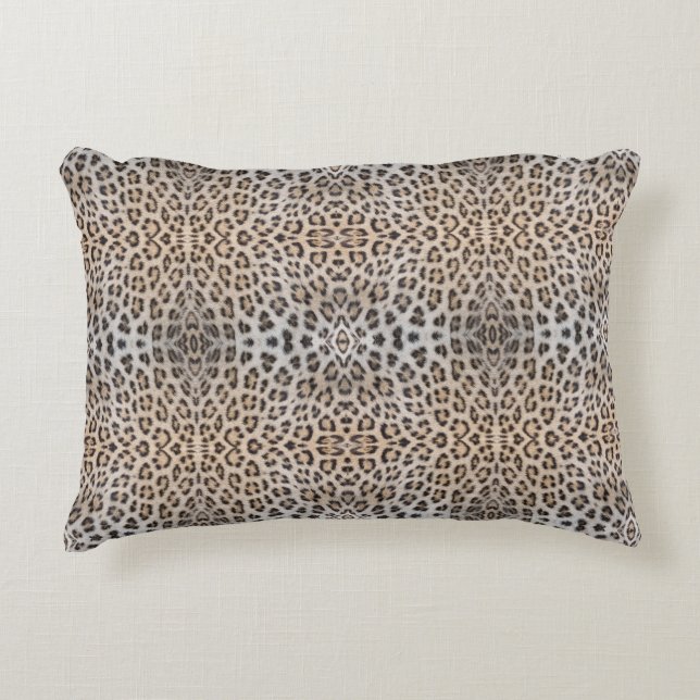 Coussins Décoratifs Impression animale élégante et stylée fourrure léo (Devant)