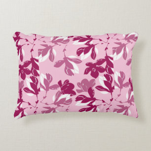 Coussins Décoratifs Impression botanique de magnolia rose