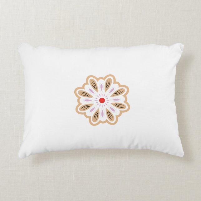 Coussins Décoratifs Impression d'art floral Mandala | Décor Boho (Devant)