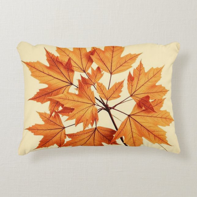 Coussins Décoratifs Impression de feuille d'érable d'automne : Feuilla (Devant)