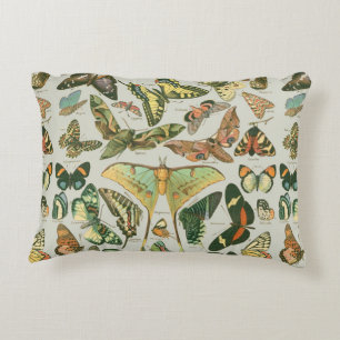 Coussins Décoratifs Impression de motif de papillon de nuit vintage