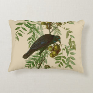 Coussins Décoratifs Impression d'oiseau Grackle Violet d'Audubon Botan