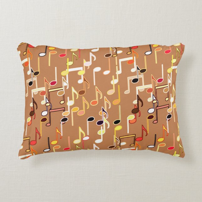 Coussins Décoratifs Impression musicale - Caramel Tan, Multi (Devant)