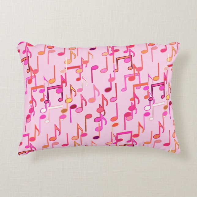 Coussins Décoratifs Impression musicale - rose, multi (Devant)