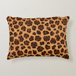 Coussins Décoratifs Imprimé léopard sauvage or bronzé orange aspect fo