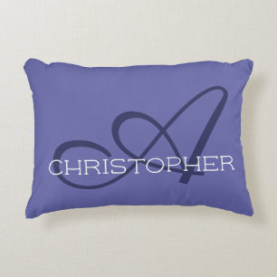 Coussins Décoratifs Initiale Une Périclé Bleue De Nom Personnalisé