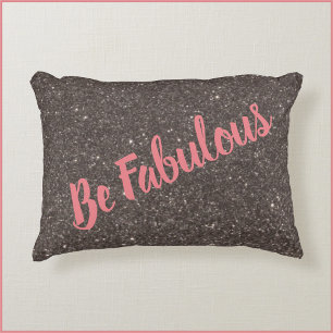Coussins Décoratifs Inspirational Be Fabulous Parties scintillant noir