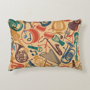 Coussins Décoratifs Instruments de musique Vintage Arrière - plan sans