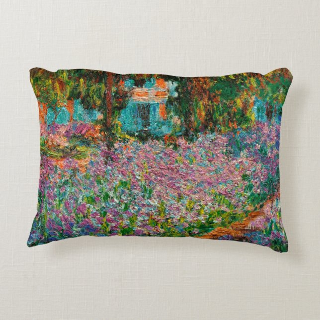 Coussins Décoratifs Iris Jardin Monet Giverny fleurs (Dos)