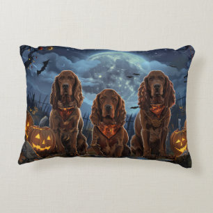 Coussins Décoratifs Irish Red Setter Halloween Éffrayant