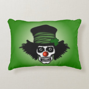 Coussins Décoratifs Irish Skeleton Clown Green