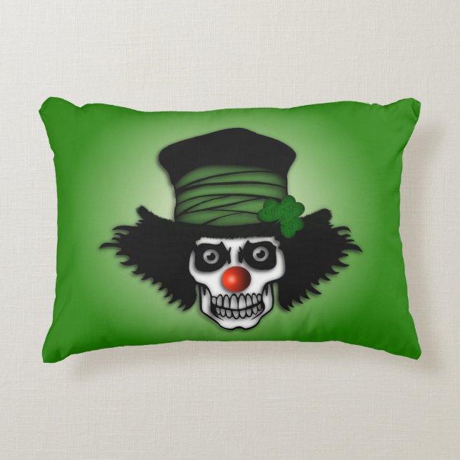 Coussins Décoratifs Irish Skeleton Clown Green (Devant)