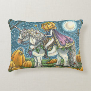 COUSSINS DÉCORATIFS JACK-O'-LANTERN PRINCE SUR SON UNICORN MAGIQUE PON