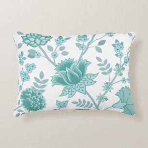Coussins Décoratifs Jacobean Floral Lg Motif Teintures sur blanc