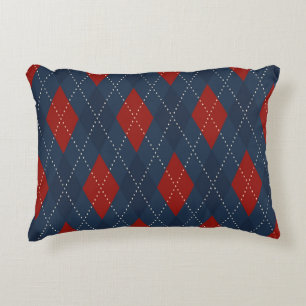 Coussins Décoratifs Jacquard Royal Bleu Motif de Noël