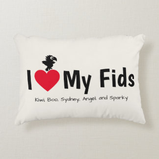 Coussins Décoratifs J'aime mes Fids Perroquet Enfants Plumés