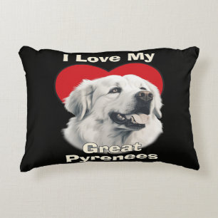 Coussins Décoratifs J'aime mon chien des Grands Pyrénées
