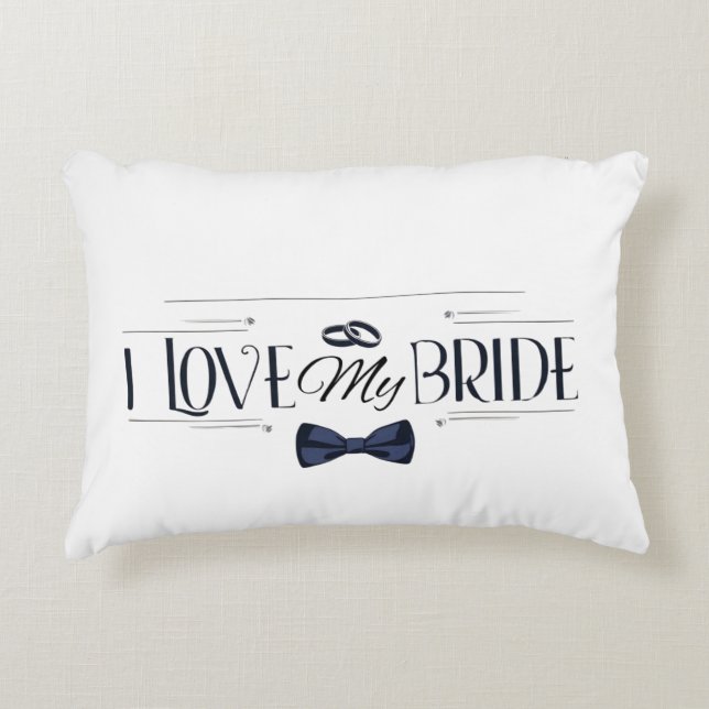 Coussins Décoratifs J'aime mon oreiller (Devant)