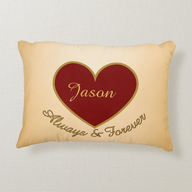 Coussins Décoratifs J'aime mon petit ami sur mesure (Dos)