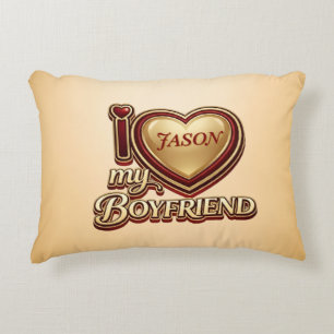 Coussins Décoratifs J'aime mon petit ami sur mesure