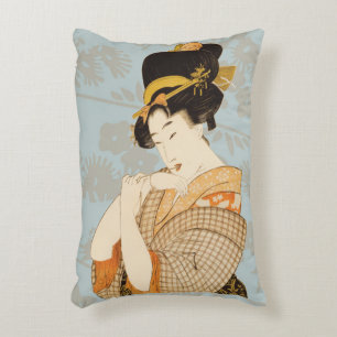 Coussins Décoratifs Japonaise vintage Geisha Girl Entertainer en Kimon