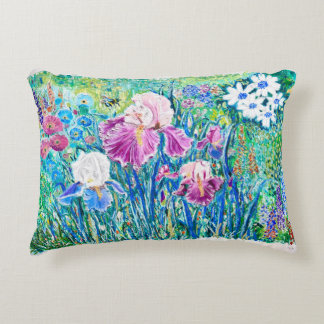 Coussins Décoratifs Jardin de fleurs colorées Huile Pastel Art Cushion