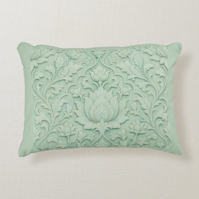 Coussins Décoratifs Jardin de Jade — Celadon Pâle Persan (Devant)