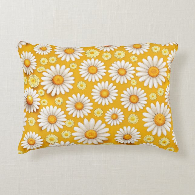 Coussins Décoratifs Jardin de marguerites dorées (Devant)