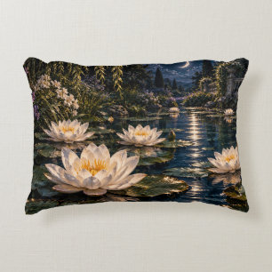 Coussins Décoratifs Jardin de nénuphars au clair de lune