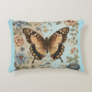 Coussins Décoratifs Jardin de papillons et de fleurs, Mignon, Classiqu