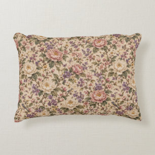 Coussins Décoratifs Jardin de roses botaniques vintage et motif papill