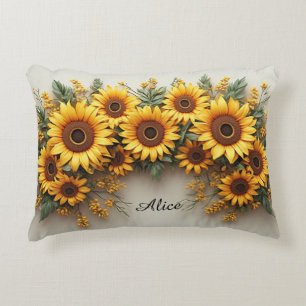 Coussins Décoratifs Jardin de tournesols d'art de ferme