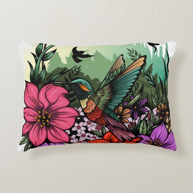 Coussins Décoratifs Jardin des colibris (Devant)
