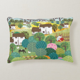Coussins Décoratifs Jardin, ferme, nature et campagne. illu vintage