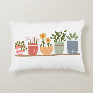 Coussins Décoratifs Jardin Fleuris en Pot Amoureux de Jardin