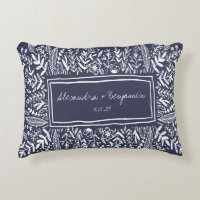 Jardin Floral en Bordure Bleue Mariage personnalis