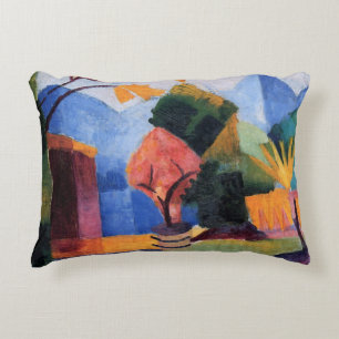 Coussins Décoratifs Jardin sur le lac Thoune par August Macke, Art Vin