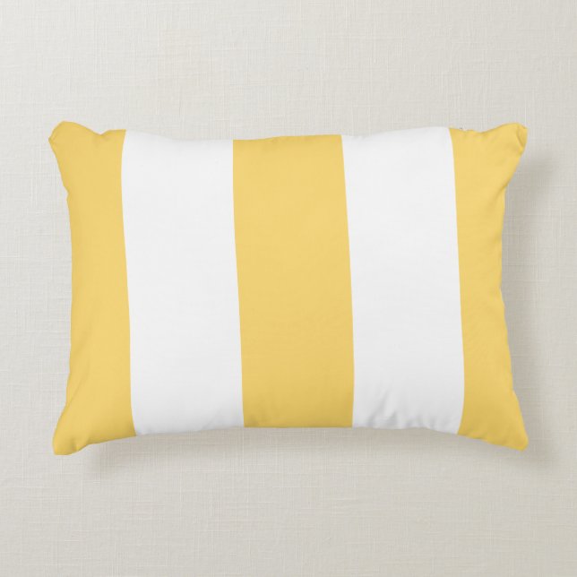 Coussins Décoratifs Jaune Et Blanc Tirer L'Oreiller (Devant)