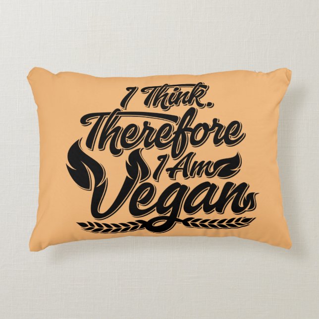 Coussins Décoratifs Je Pense Que Je Suis Vegan. (Devant)