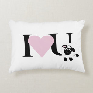 Coussins Décoratifs Je t'aime mignon mouton de dessin